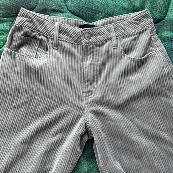 Corduroy Wide Leg Retro High Rise Foreve 21 Pants Womens Small Green Pockets y2k - Picture 12 of 13